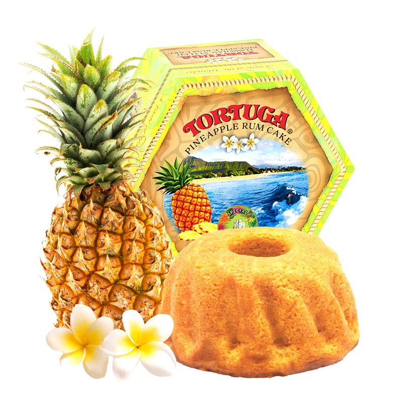 TORTUGA Hawaiian Pineapple Rum Cake - 16 oz Pineapple Rum Cakes - The Perfect Premium Gourmet Gift for Stocking Stuffers, Gift Baskets, and Christmas Gifts - Great Snack Cakes for Delivery - Image 1